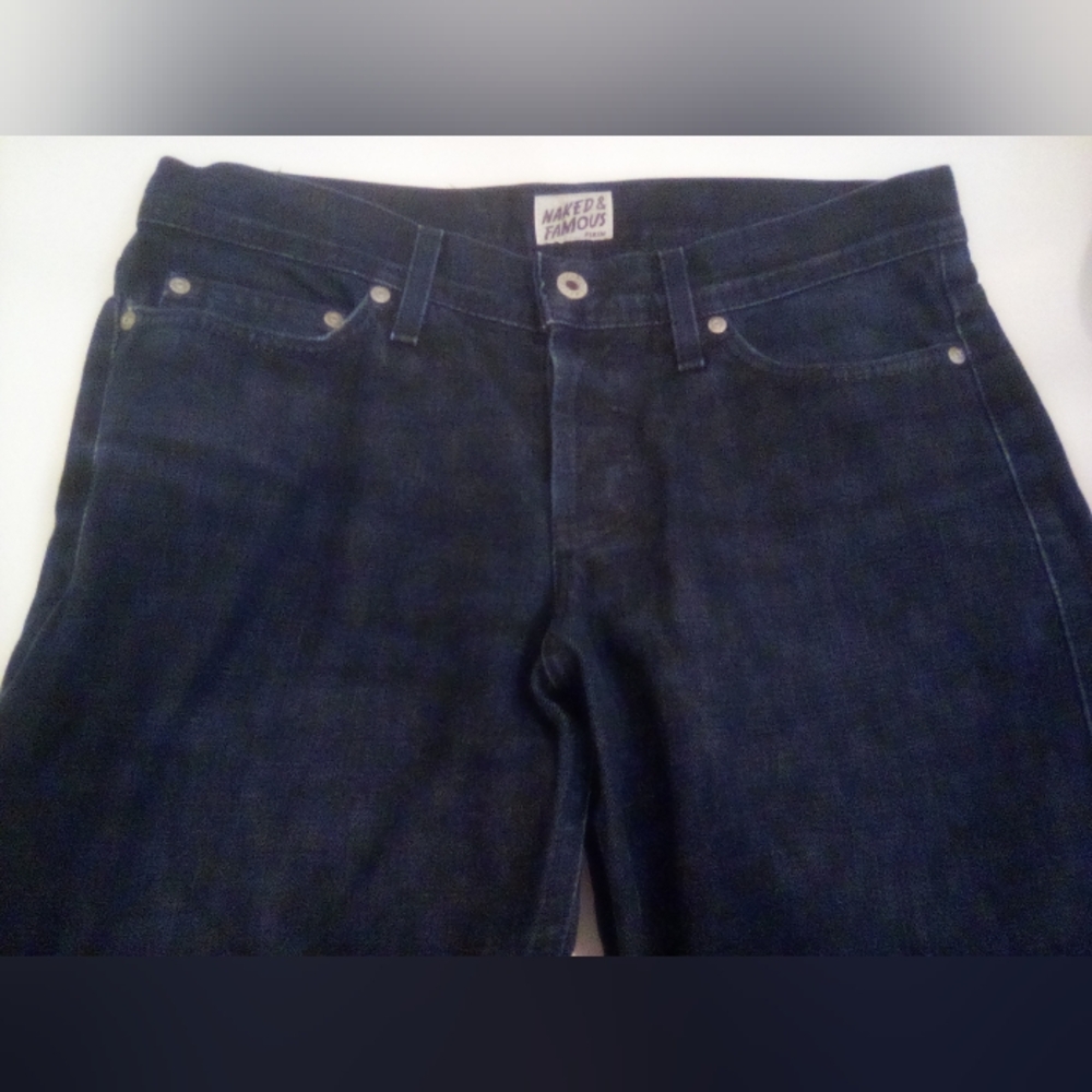 Naked & Famous Denim Raspberry Scratch N Sniff Blue Size 31 100% Cotton - Picture 6 of 16
